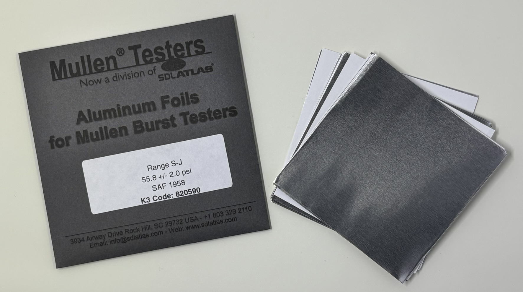 Test Foils - Range J