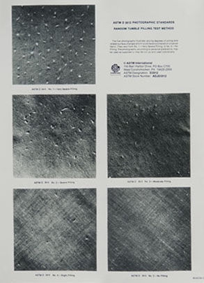 Photographic Standards for Random Tumble Pilling Tester Image